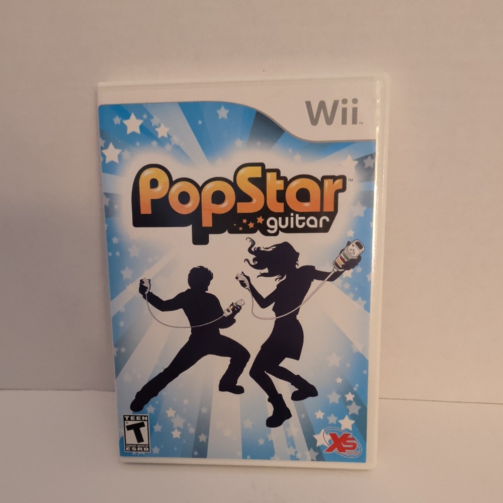 PopStar Guitar Nintendo Wii Game Complete CIB Rihanna Miley Cyrus Blink-182
